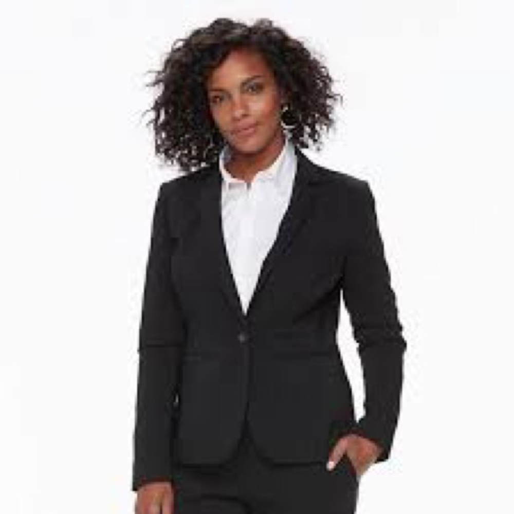Apt. 9 Black Blazer Professional Tailored Jacket